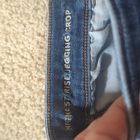 American Eagle Outfitters Highest Rise Legging Crop Jeans Size 14 - Picture 8 of 9